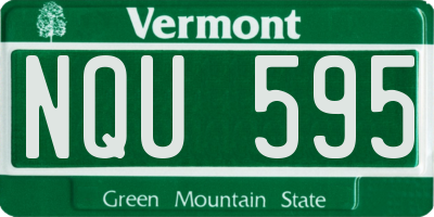 VT license plate NQU595