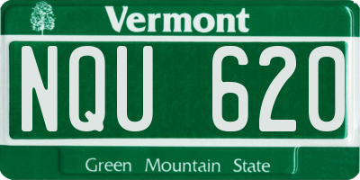 VT license plate NQU620