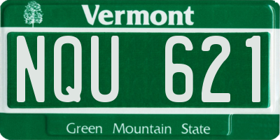 VT license plate NQU621
