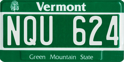 VT license plate NQU624