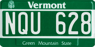 VT license plate NQU628