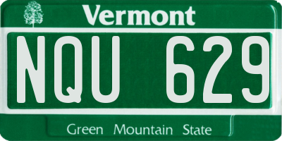 VT license plate NQU629