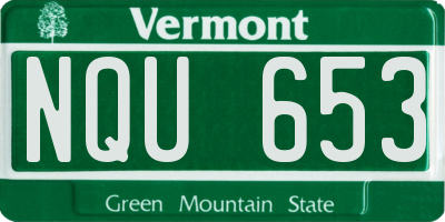 VT license plate NQU653