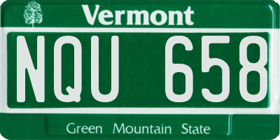 VT license plate NQU658