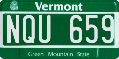 VT license plate NQU659