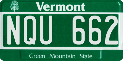 VT license plate NQU662