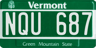 VT license plate NQU687