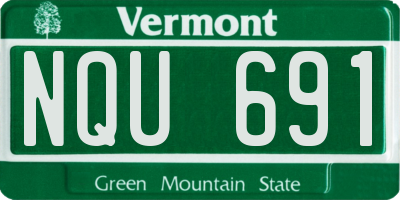 VT license plate NQU691