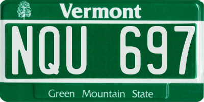VT license plate NQU697