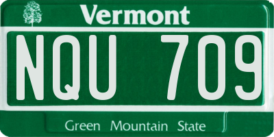 VT license plate NQU709
