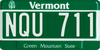 VT license plate NQU711