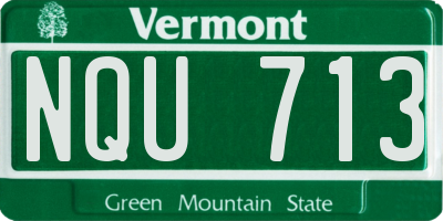 VT license plate NQU713