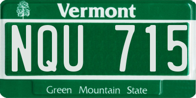 VT license plate NQU715
