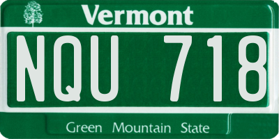 VT license plate NQU718