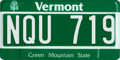 VT license plate NQU719