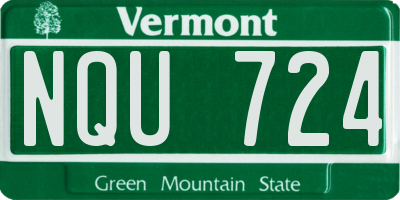 VT license plate NQU724