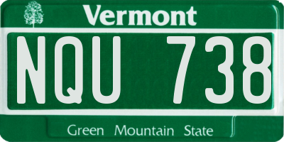 VT license plate NQU738
