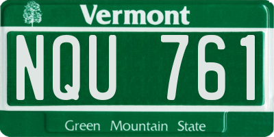 VT license plate NQU761