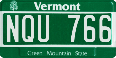 VT license plate NQU766
