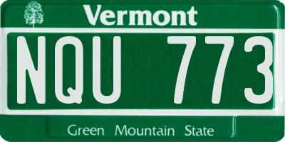 VT license plate NQU773