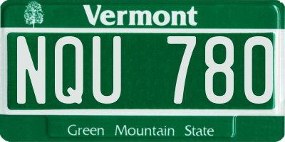 VT license plate NQU780