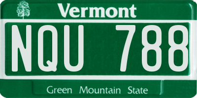 VT license plate NQU788