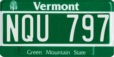 VT license plate NQU797