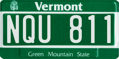 VT license plate NQU811