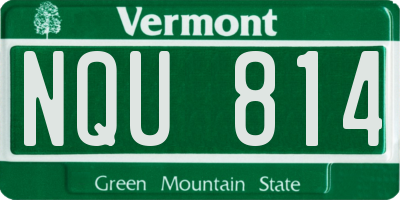 VT license plate NQU814