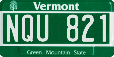 VT license plate NQU821