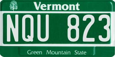 VT license plate NQU823