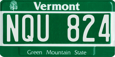 VT license plate NQU824