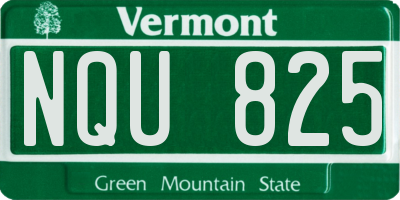 VT license plate NQU825