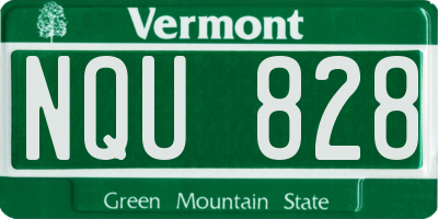 VT license plate NQU828