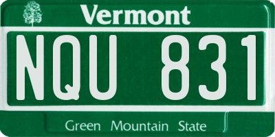 VT license plate NQU831