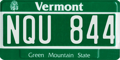 VT license plate NQU844