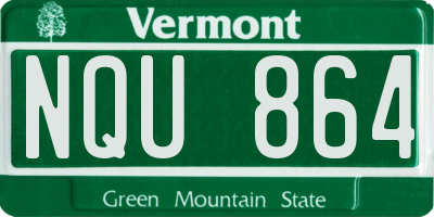 VT license plate NQU864