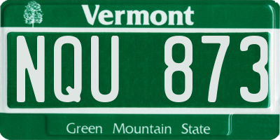 VT license plate NQU873