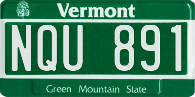 VT license plate NQU891