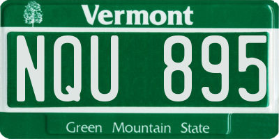 VT license plate NQU895