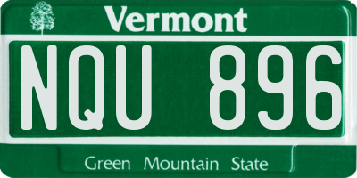 VT license plate NQU896