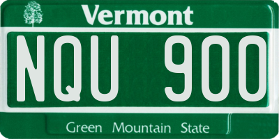 VT license plate NQU900