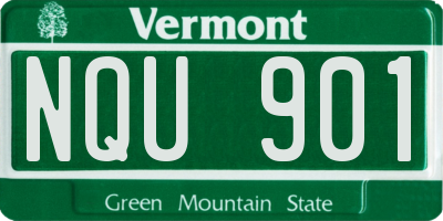 VT license plate NQU901