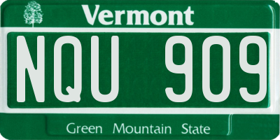 VT license plate NQU909