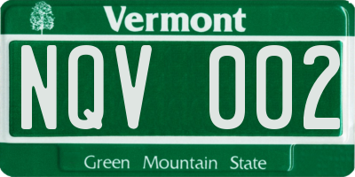 VT license plate NQV002