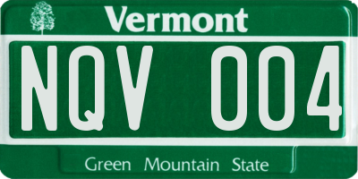VT license plate NQV004