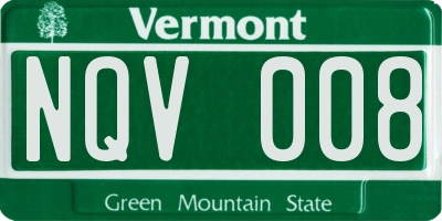 VT license plate NQV008
