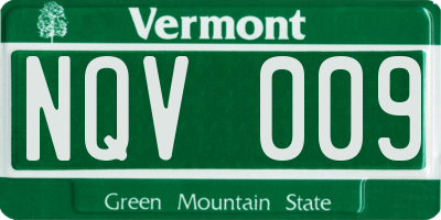 VT license plate NQV009