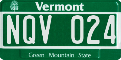 VT license plate NQV024