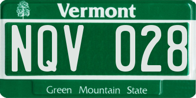 VT license plate NQV028